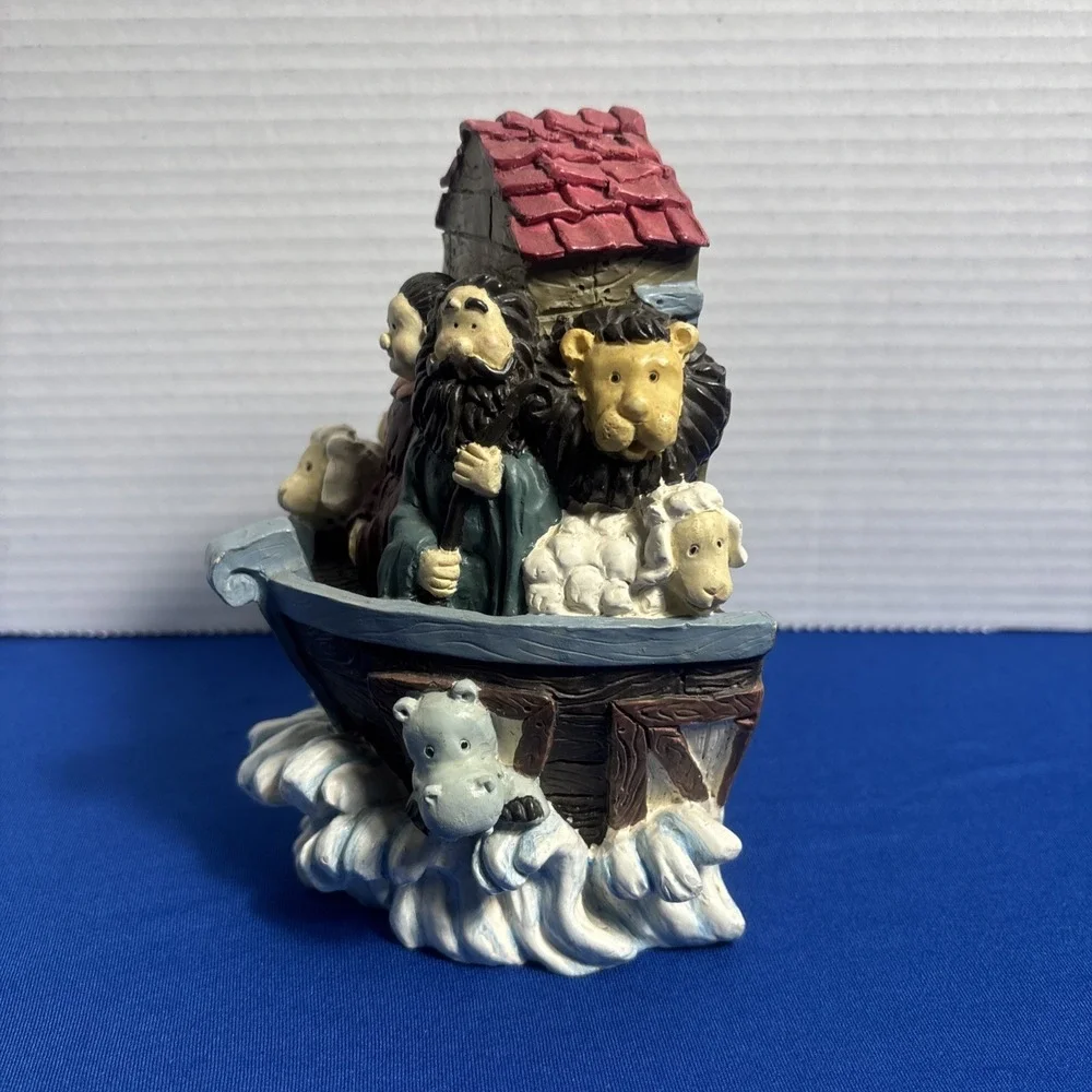 Resin Noah Ark Noah Wife And Animals 7